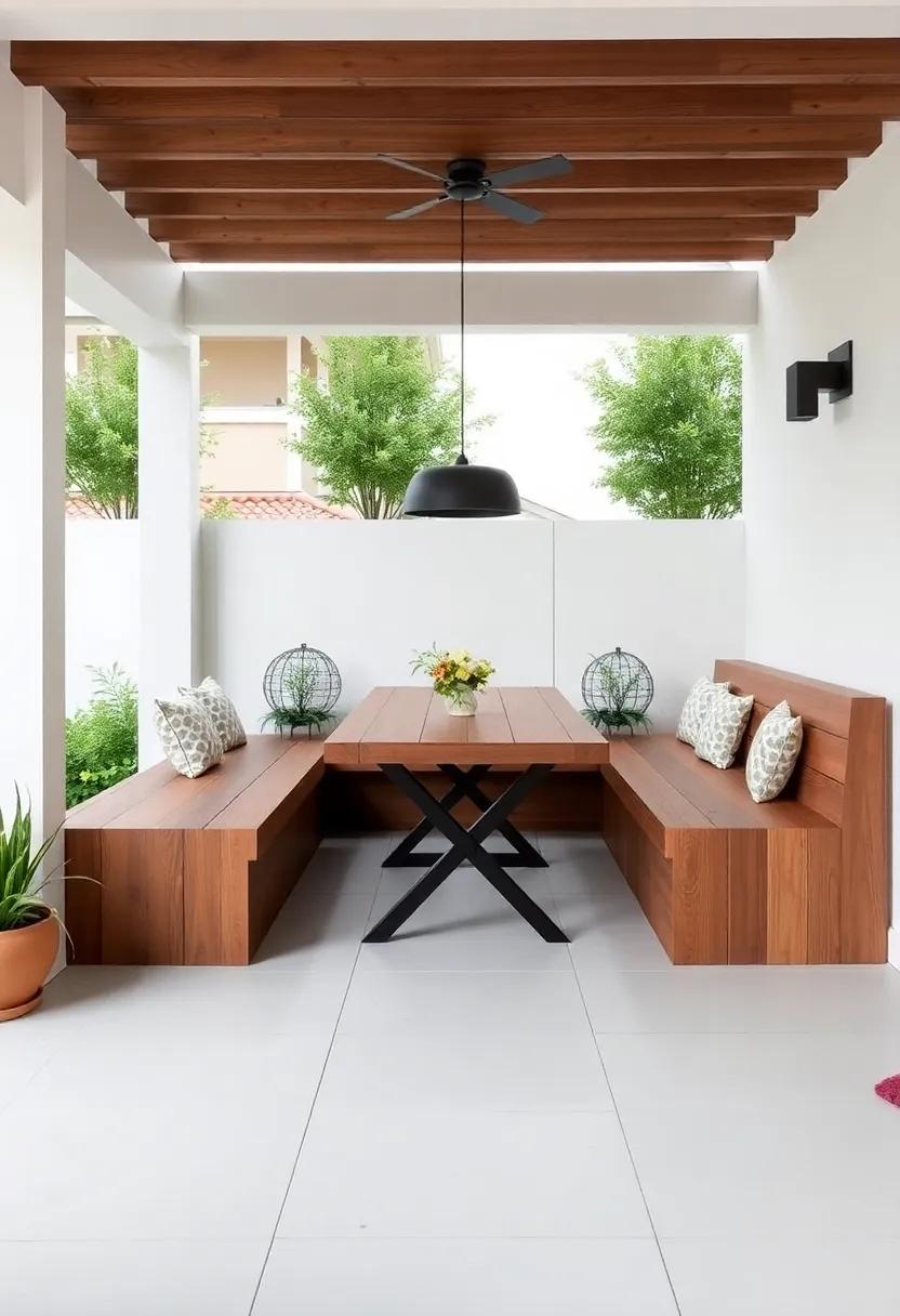 Built-in Benches: Maximize space ⁤with built-in benches that⁤ complement your dining setup​ and encourage social interaction