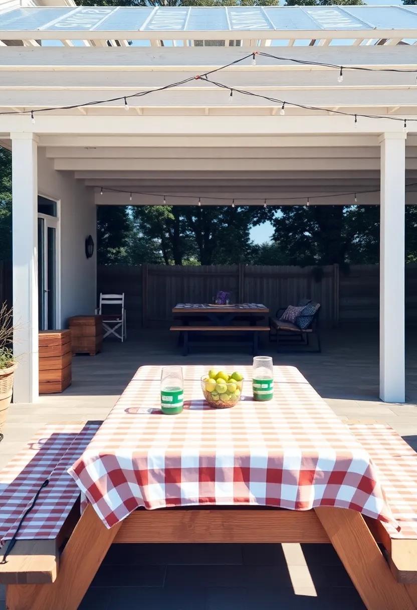 Simple Picnic Style: Embrace a casual and⁤ laid-back atmosphere with ‍picnic⁤ tables and checkered tablecloths for a friendly gathering feel