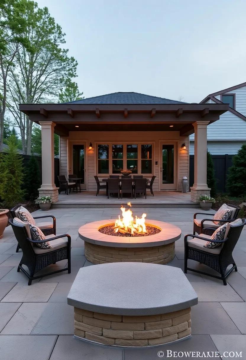 Cozy Fire Pit ⁢Surround: Create a stunning centerpiece for your patio‍ with⁤ a built-in fire pit, perfect‍ for warming‍ up cool evenings and ‍roasting marshmallows