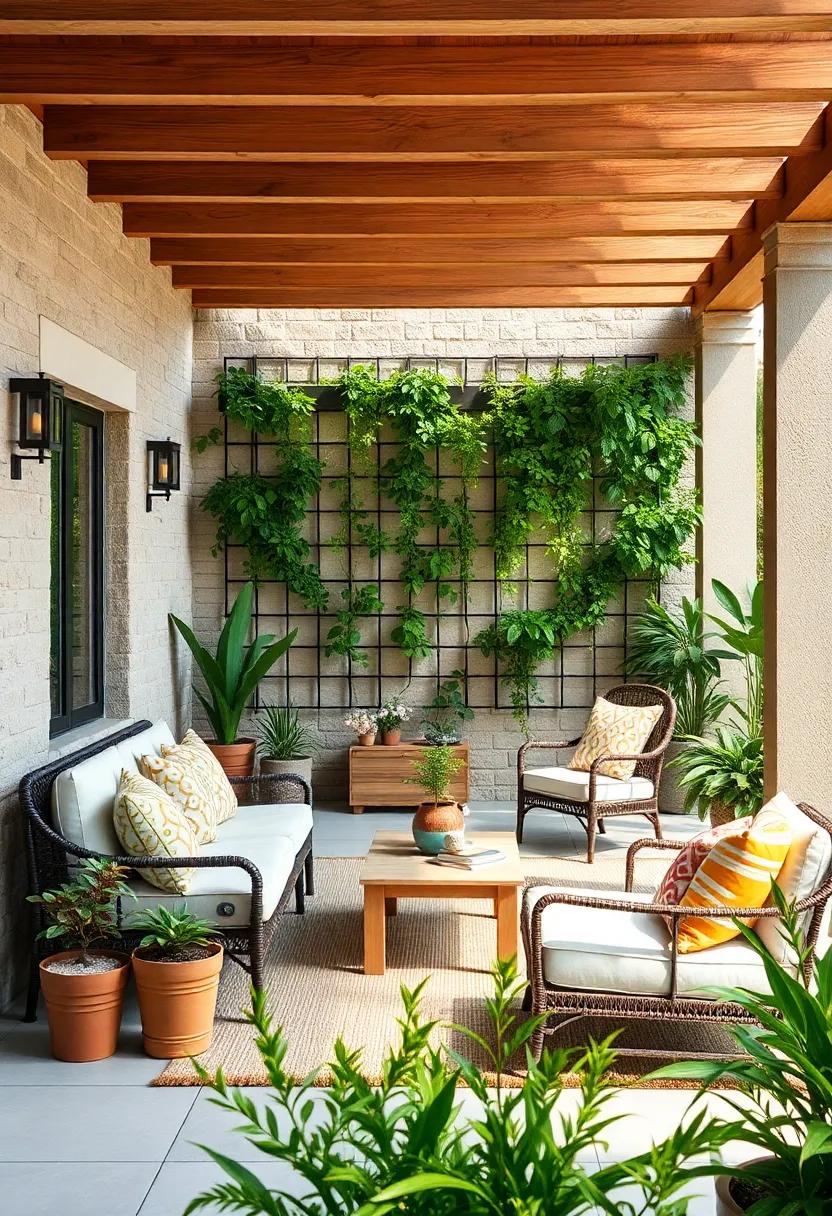 Celebrate nature with a living wall⁣ trellis made of various climbers, blending beauty and biodiversity to enrich your‍ outdoor experience