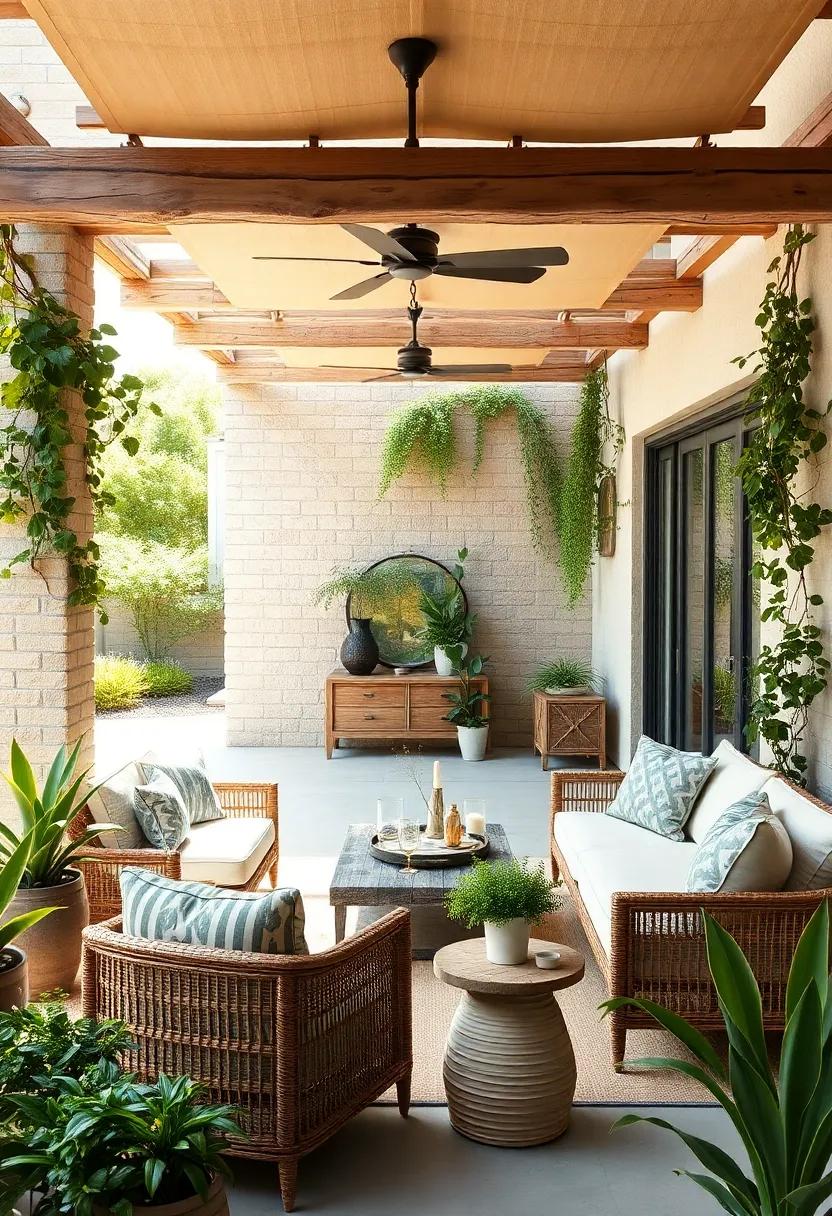 Create a ⁣coastal ​feel with a‍ driftwood trellis adorned with seaside ​vines, ensuring your patio is a⁢ serene ⁣escape reminiscent⁣ of ocean‍ breezes