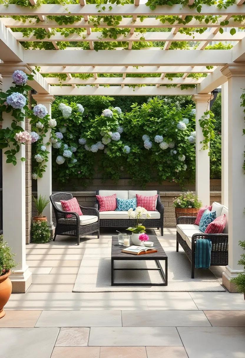 Relish the beauty of a whimsical trellis entwined with ⁢fragrant jasmine,inviting sweet scents and a cozy atmosphere for leisurely afternoon⁤ tea