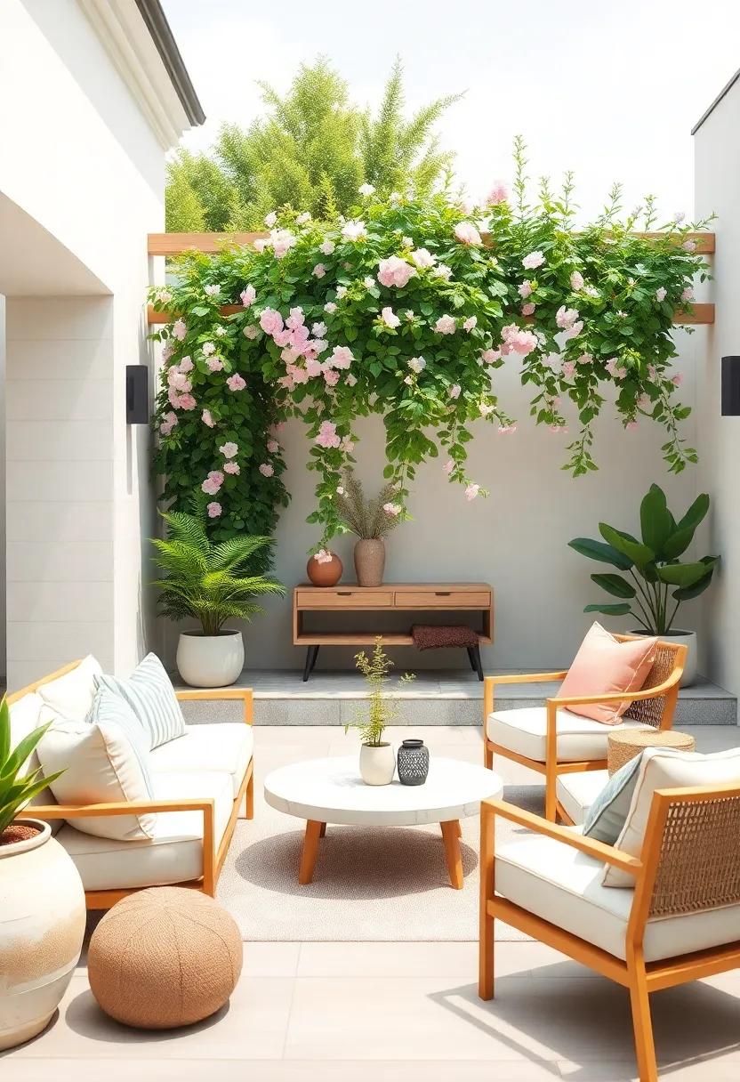 Find⁢ tranquility in a minimalist ⁢trellis design, supporting serene climbing phlox that adds a touch of softness ​and grace to your ⁤modern ⁤outdoor ⁢setting