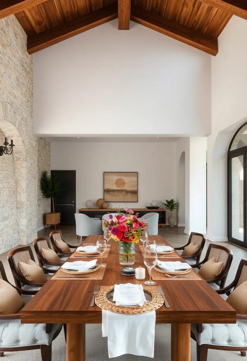 Layered Textures: Combine different textures like ⁣linen tablecloths, ⁣woven placemats, and rustic wooden tableware to add depth to ‍the dining experience