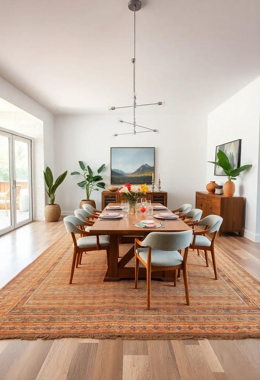 Rustic⁢ Weave: Textured‍ fibers and earth tones create a natural feel,grounding the space ‌and pairing ​beautifully ‌with⁤ farmhouse-style dining setups