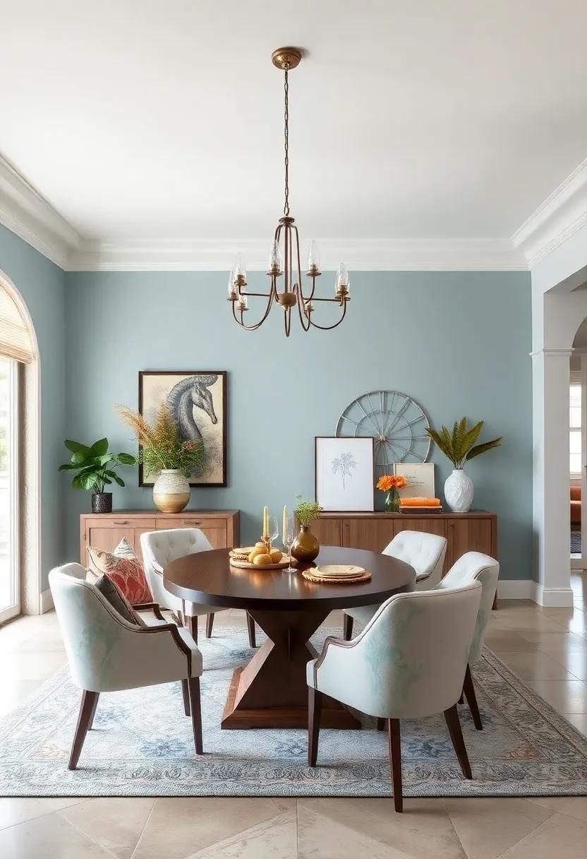 Eggshell Blue: Soft and airy,this refreshing hue breathes life into the space,reminiscent of sunny skies