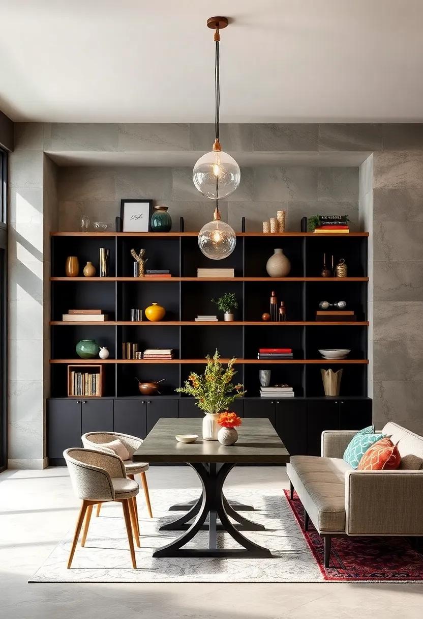 Layered Lighting: Incorporate pendant ​lights ⁣above shelving to draw attention‍ to your‍ curated items⁢ and enhance the overall dining ​experience