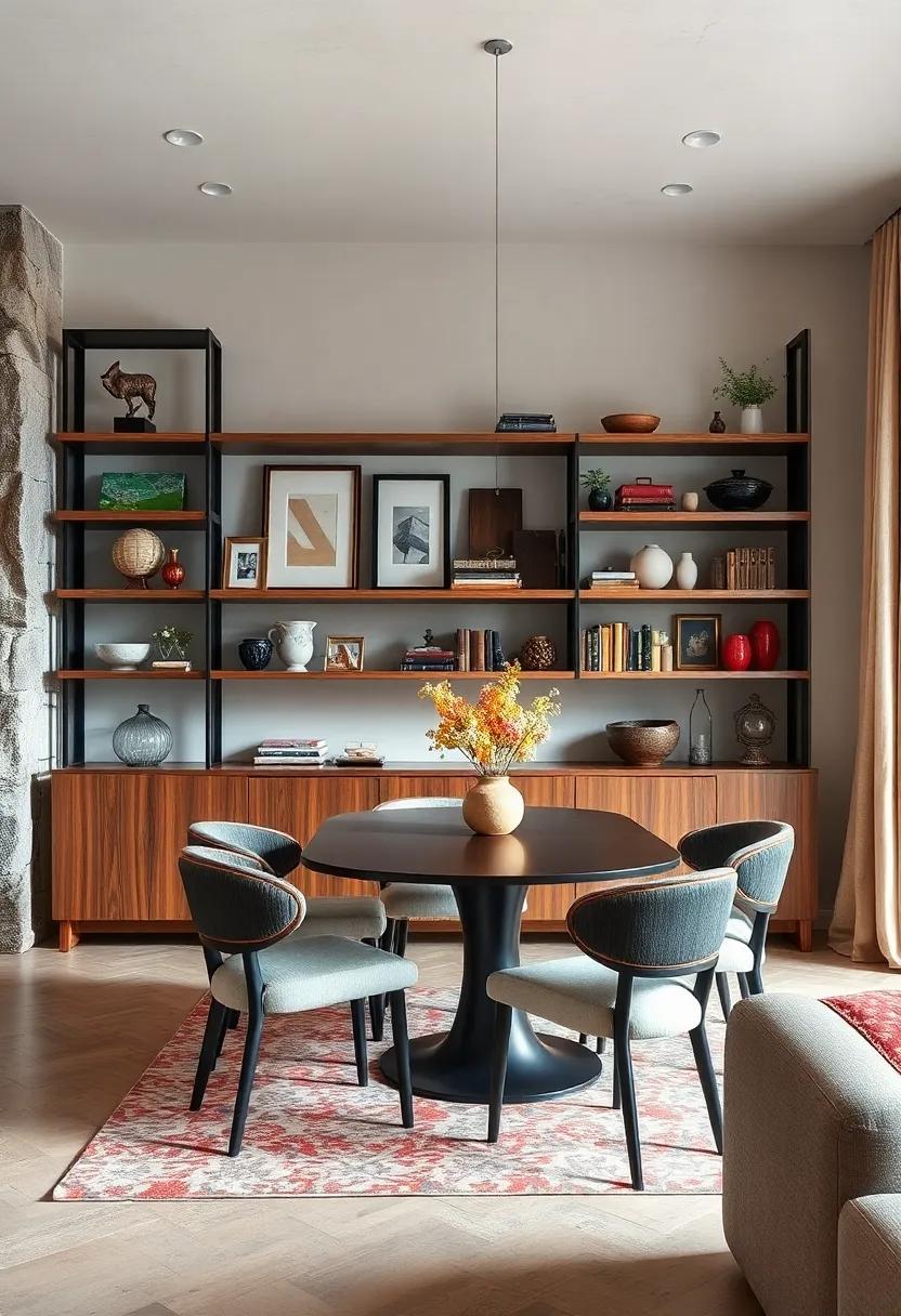 Artistic⁢ Artifacts: dedicate a⁤ few shelves ⁤to art pieces, showcasing small sculptures ⁤or framed prints as impactful decor against functional items