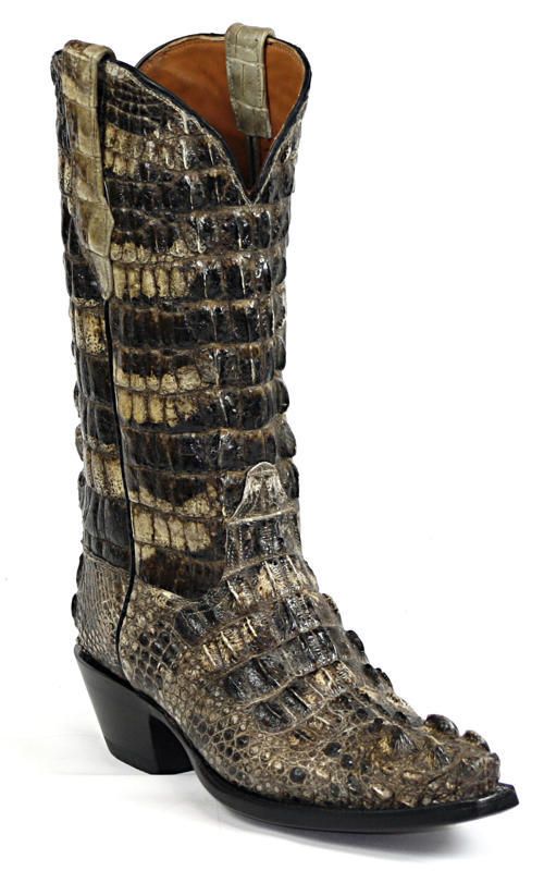 Alligator Boots | Black Jack Boots Natural Hornback Alligator .