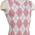 Amazon.com : Women's Argyle Golf Sweater Vest - White/Pink/Black .