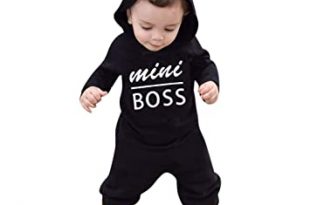 Amazon.com: Kids Baby Boys Clothes Long Sleeve Letter Print Hoodie .