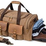 Amazon.com | Kemy's Canvas Duffle Bag for Mens Oversized Overnight .