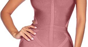 Amazon.com: meilun Women's Bandage Dress Spaghetti Strap V-Neck .