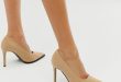 ASOS DESIGN Powerful high heeled pumps in beige | AS