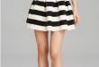 Aqua Skirts | Black White Stripe Skirt | Poshma