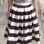 Skirts | Black White Striped Skirt | Poshma