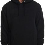 Men's Plain Black Hoodie Pullover Hooded Sweatshirt Blank hoody .