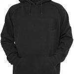 R&MPacific Unisex Plain Black Hoodie Hooded Sweatshirt Pullover at .