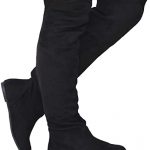 Amazon.com | Women's Over The Knee Slouchy Flat Boots Knee High .
