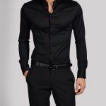 Black shirt | Stylish men, Well dressed m