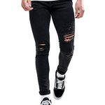 Wonder your wardrobe with the Ripped black skinny jeans .