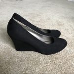 Dexter Shoes | Black Formal Wedge Heels | Poshma