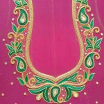 Saree blouse embroidery | Embroidery neck designs, Stylish blouse .