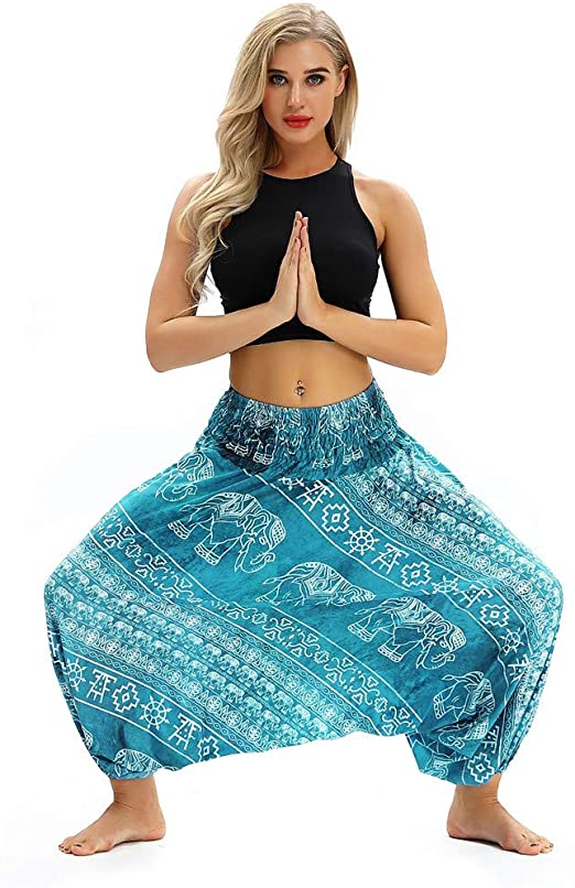Amazon.com: Mlide Women's Harem Pants Bohemian Clothes Boho Yoga .