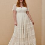 Plus Size - Ivory Lace A-line Boho Wedding Dress - Torr
