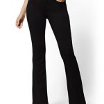 NY&C: Petite High-Waisted Barely Bootcut Jeans - Bla