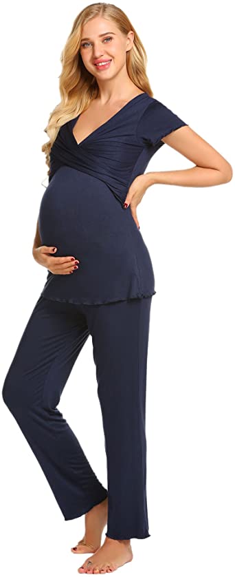Ekouaer Nursing Pajamas Womens Maternity Pj Sets Breastfeeding .