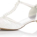 Amazon.com | JIAJIA 01129 Women's Bridal Shoes Closed Toe T-Strap .