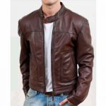 Modern Brown Leather Jacket For Men Sale New For Sa