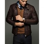 Mens Slim Fit Leather Jackets, Men Brown Leather | RebelsMark