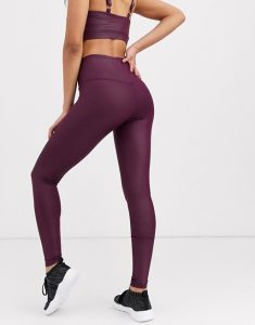 reebok burgundy leggings