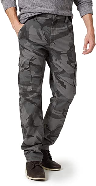 Wrangler Anthracite Camo Regular Taper Cargo Pants at Amazon Men's .