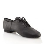 Capezio Adult Leather Split Sole Jazz Shoe EJ1A - Black and Pink .