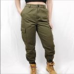 Wild honey Pants | Army Green Cargo | Poshma