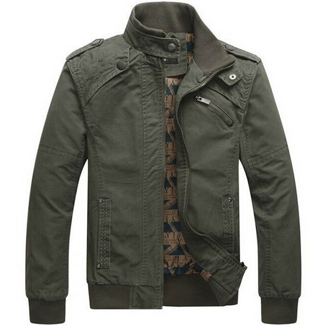 Men's Casual jackets cotton washed coats Military Outdoors Stand .