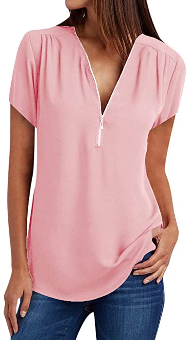 Amazon.com: Clearance! Womens Plus Size Casual Tops Shirt Ladies V .