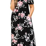 Amazon.com: Womens Plus Size Maxi Dresses Short Sleeve Causal .