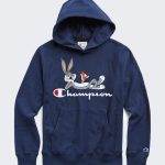 Champion + Looney Tunes Bugs Bunny Hoodie in Marine Blue - Todd Snyd