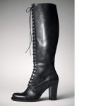 Charles David Shoes | Knee High Lace Up Griot Leather Boot | Poshma