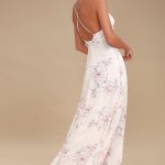 Lovely Floral Print Dress - Pale Pink Dress - Maxi Dre