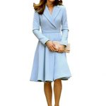 Kate Fit-and-Flared Dress Coat in Baby Blue – Duchess On A Budg