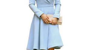Kate Fit-and-Flared Dress Coat in Baby Blue – Duchess On A Budg