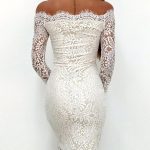 White Cocktail Dresses,Cocktail Dress with Sleeves,Lace Cocktail .
