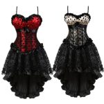 Sexy Women's Corset Dress Padded Cups Corsets and Bustiers With .
