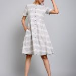 Buy Kiara Grey Block Printed Cotton Dress Online At Jaypore Com .