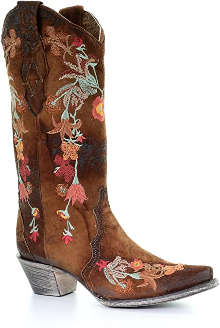 Amazon.com | Corral Women's Lindsey Floral Embroidery Leather .